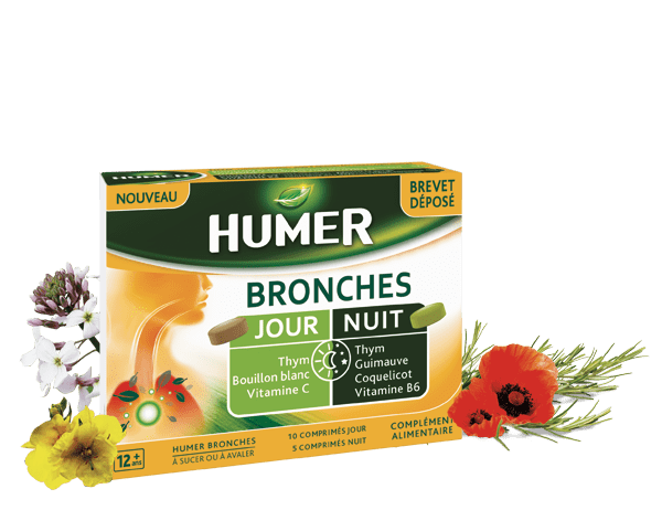 Humer Bronches : agit sur les bronches de jour comme de nuit.