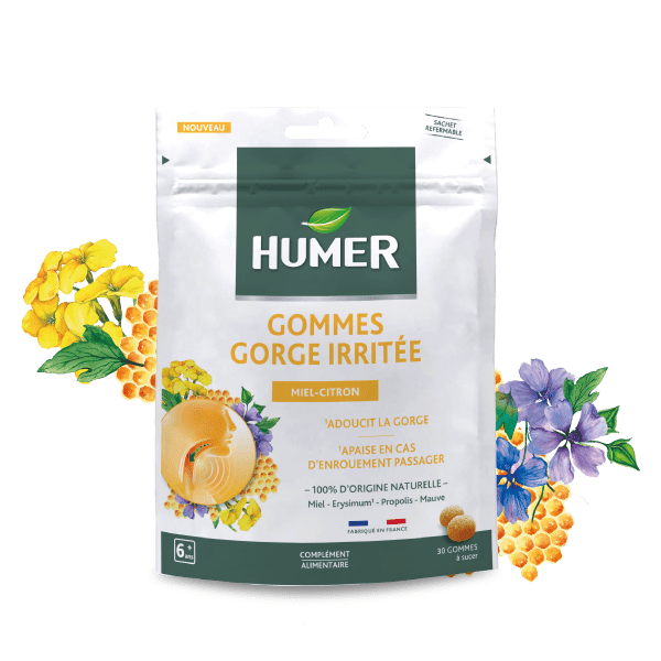 Humer Gomme Gorge irritée