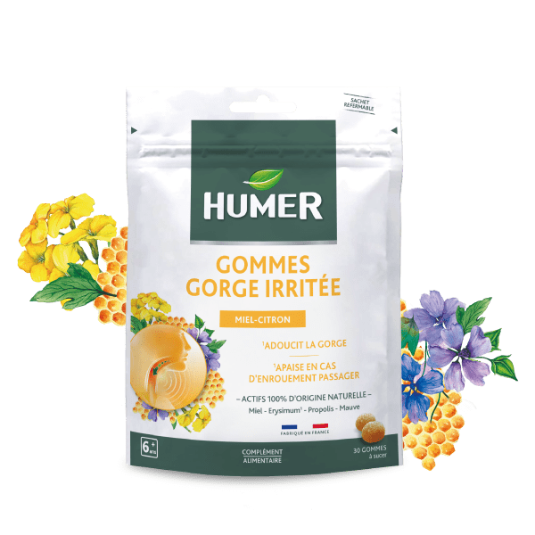Humer Gommes Gorge Irritée Miel-Citron