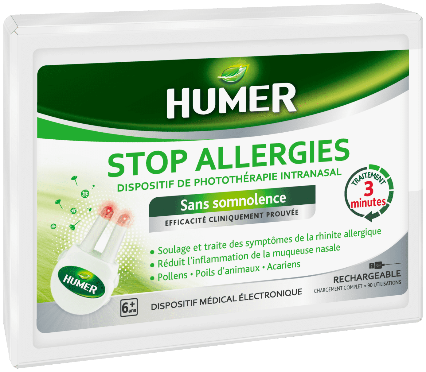 Pack Humer Stop Allergies Dispositif de Photothérapie Intranasal