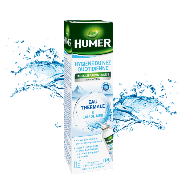 Humer-Hygiène du nez quotidienne eau thermale et eau de mer