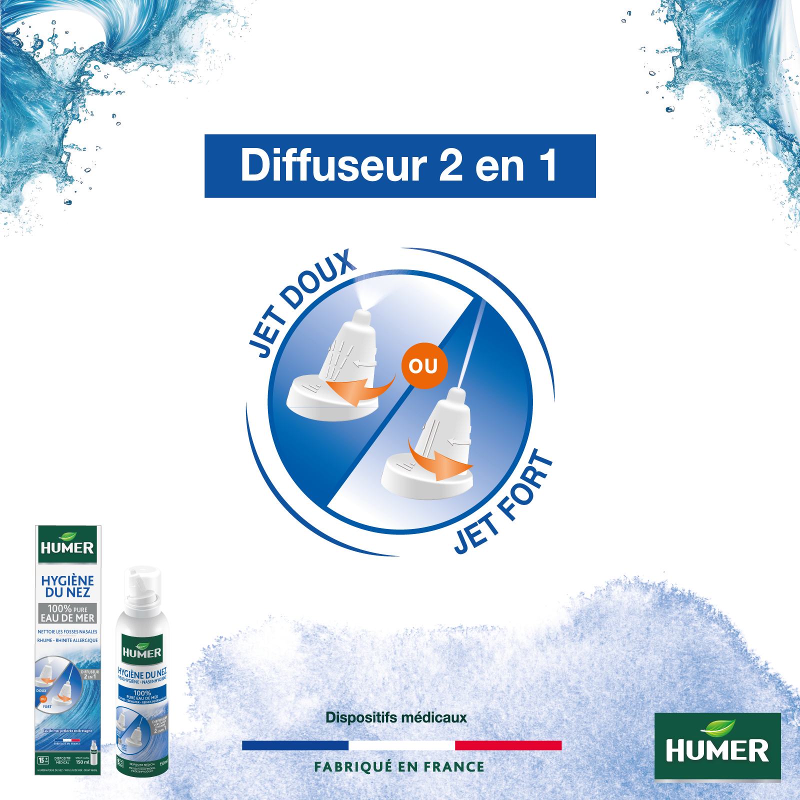 Humer Hygiene du nez Diffuseur 2 en 1