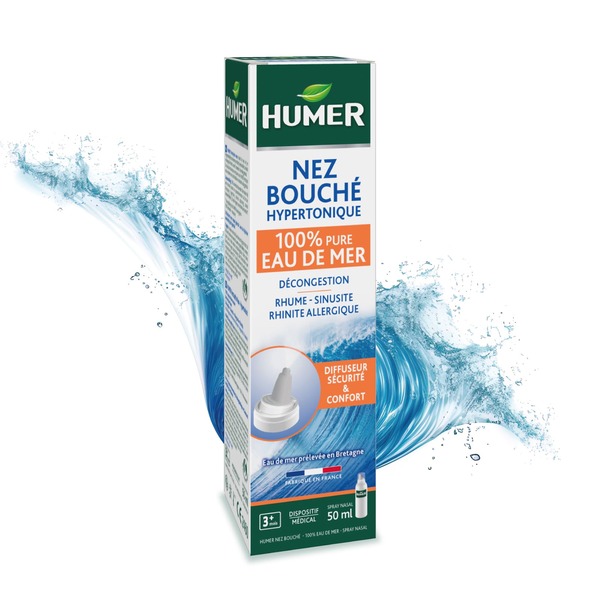 Humer Nez Bouché 100% Pure eau de mer hypertonique