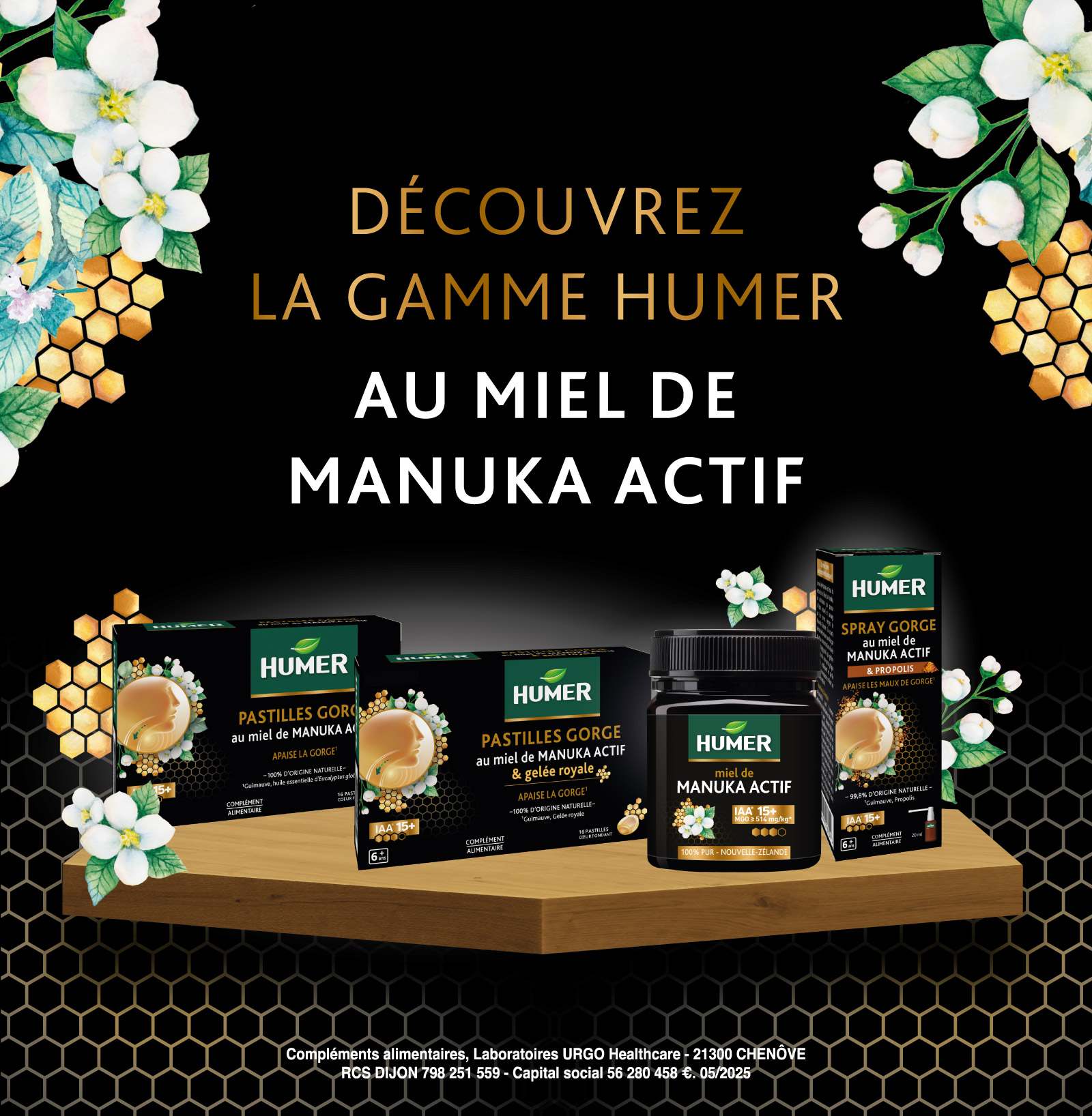 Humer Miel Manuka Actif spray propolis
