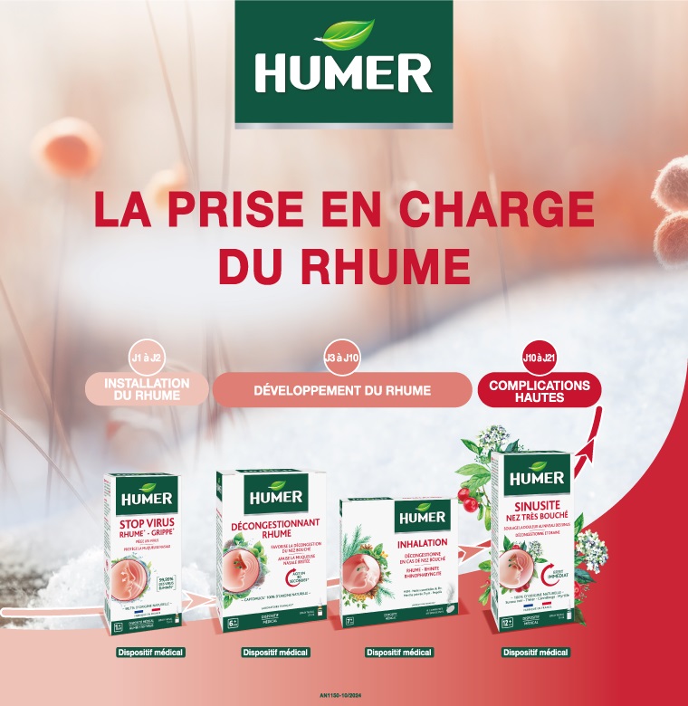 La prise en charge du rhume avec les produits HUMER